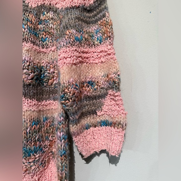 Vintage FINE FEATHERS Knitted By Hand  Wool Blend Women M Multicolor Bohemian - Picture 5 of 13